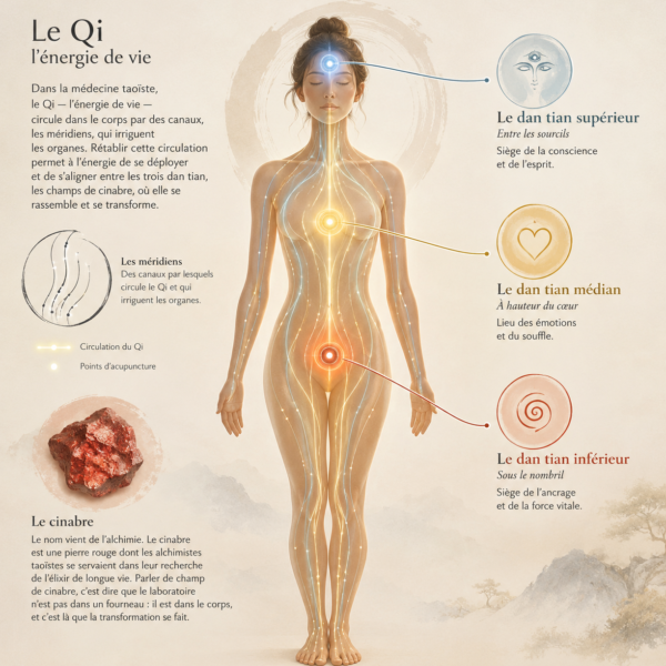 Massage taoïste sensuel : pourquoi je tiens à ce nom Les trois dan tian, les champs de cinabre — massage taoïste sensuel